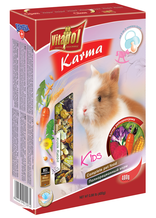 Корм для кроликов Vitapol Karma Kids 400 г.